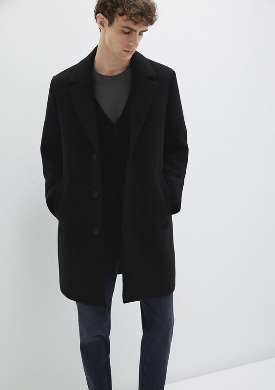 Mavi - KABAN Erkek Siyah Kaban - M0110679