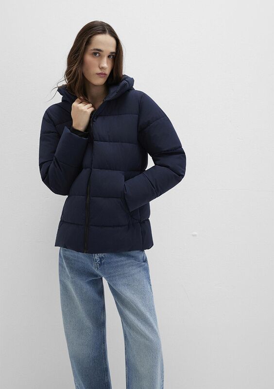 KAPİŞONLU CEKET Kadın Mavi Ceket - M1110704