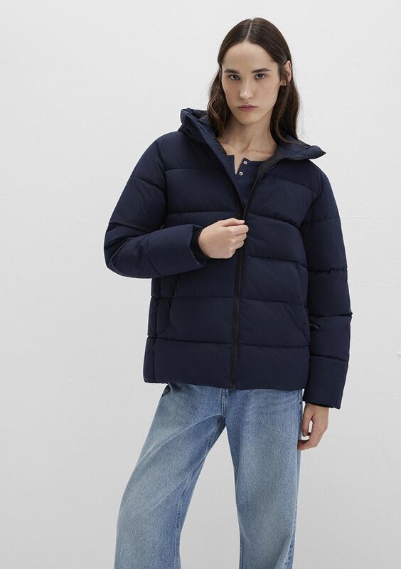 KAPİŞONLU CEKET Kadın Mavi Ceket - M1110704