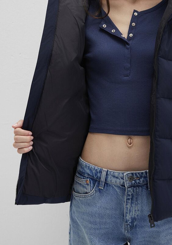 KAPİŞONLU CEKET Kadın Mavi Ceket - M1110704