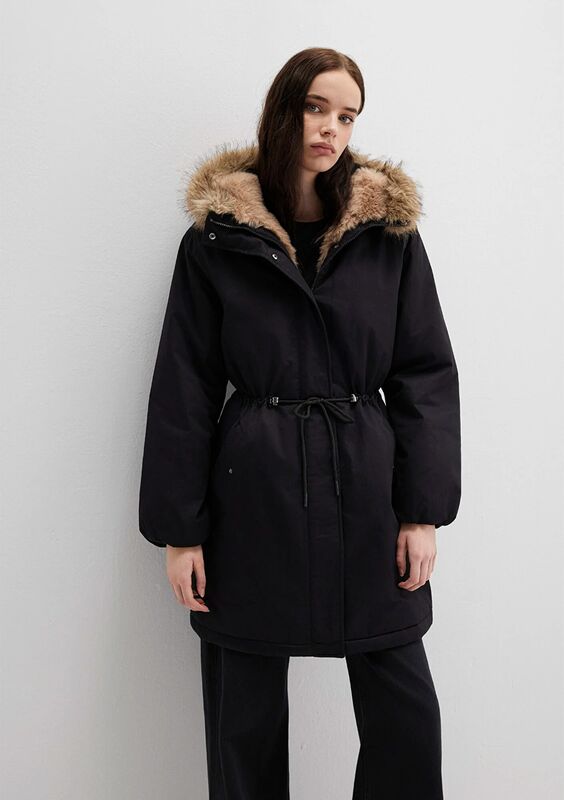 KAPİŞONLU PARKA Kadın Siyah Parka - M1110786