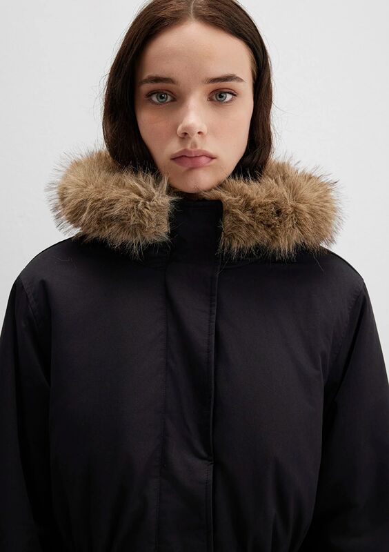 KAPİŞONLU PARKA Kadın Siyah Parka - M1110786