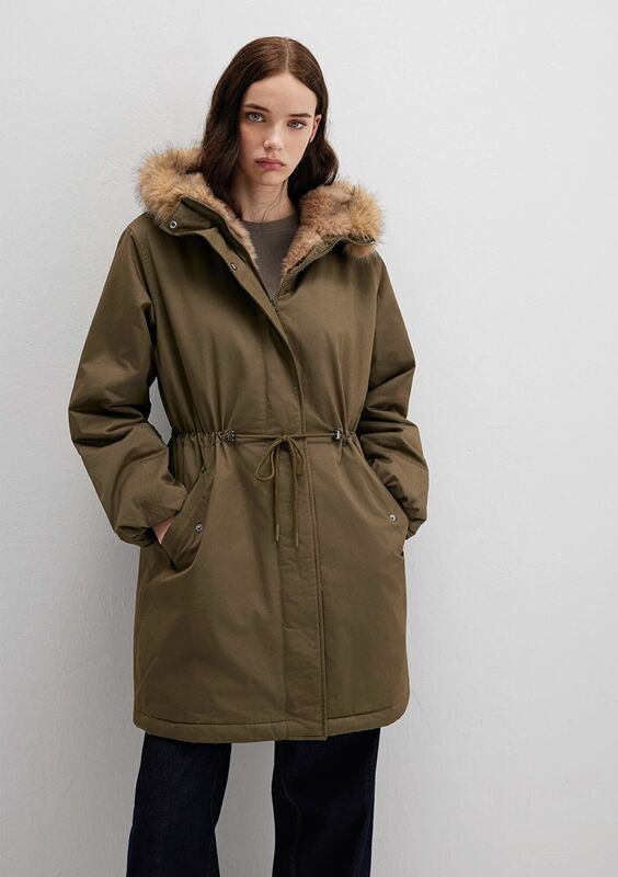 KAPİŞONLU PARKA Kadın Yeşil Parka - M1110786