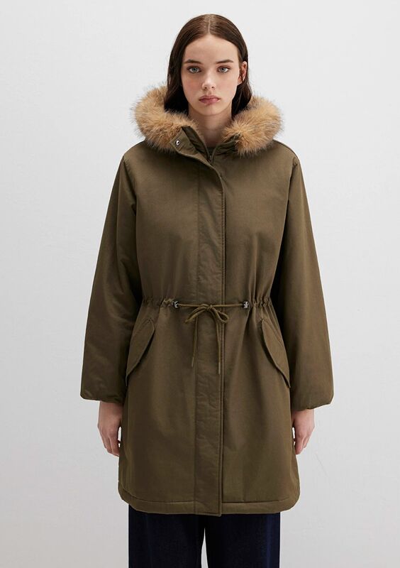 KAPİŞONLU PARKA Kadın Yeşil Parka - M1110786