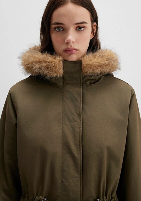 KAPİŞONLU PARKA Kadın Yeşil Parka - M1110786