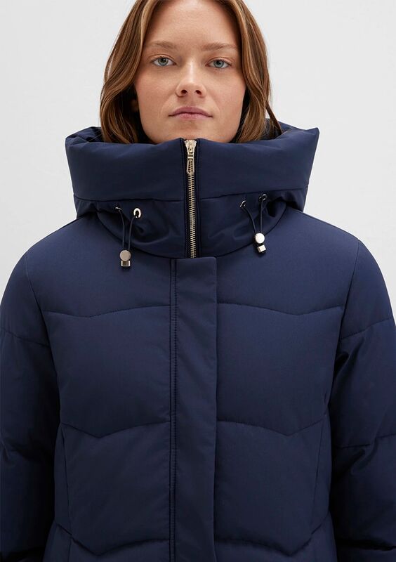 KAPŞONLU CEKET Kadın Koyu Mavi Ceket - M1110439