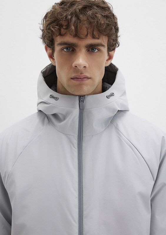 KAPÜŞONLU CEKET Erkek Gri Ceket - M0110615