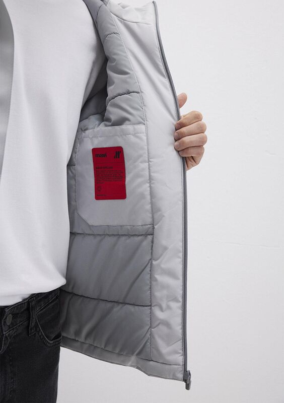 KAPÜŞONLU CEKET Erkek Gri Ceket - M0110615