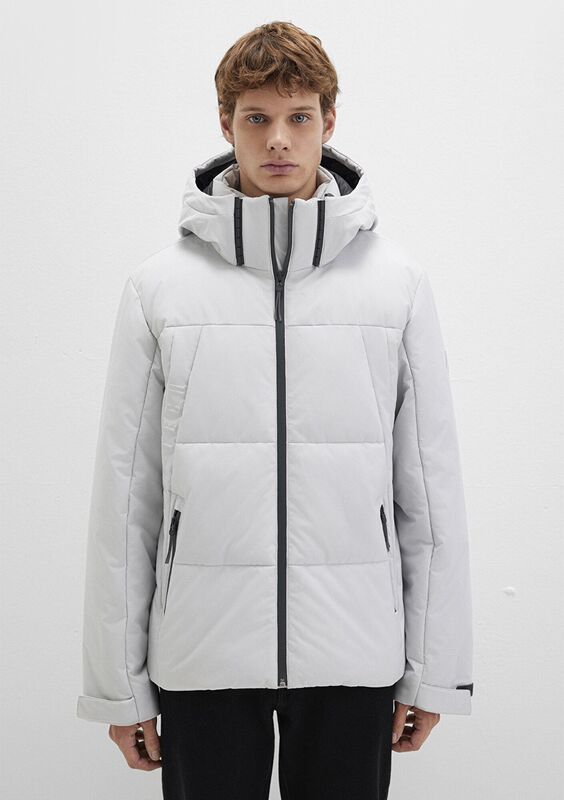 KAPÜŞONLU CEKET Erkek Gri Ceket - M0110675