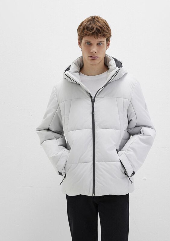 Mavi - KAPÜŞONLU CEKET Erkek Gri Ceket - M0110675