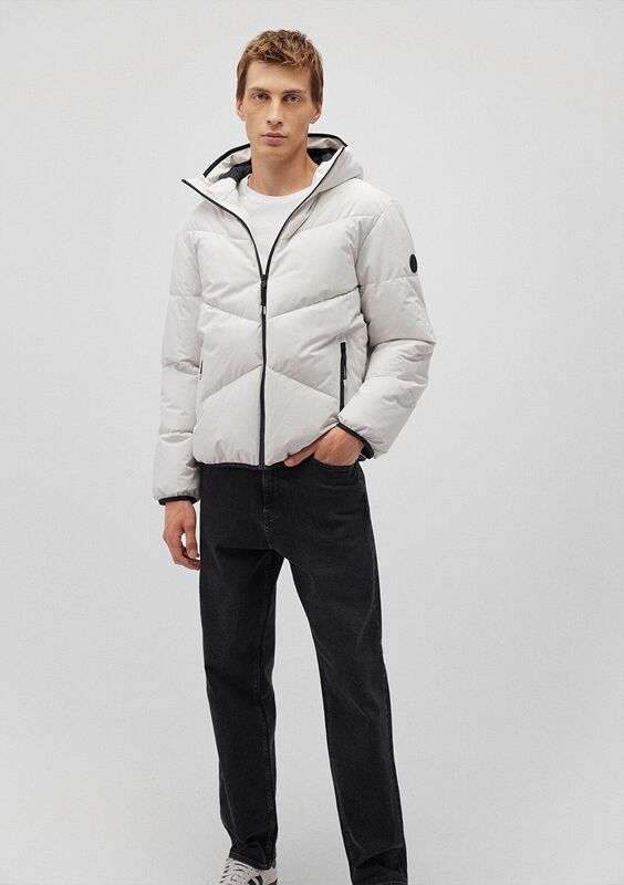 KAPÜŞONLU CEKET Erkek Gri Dış Giyim - M0110360