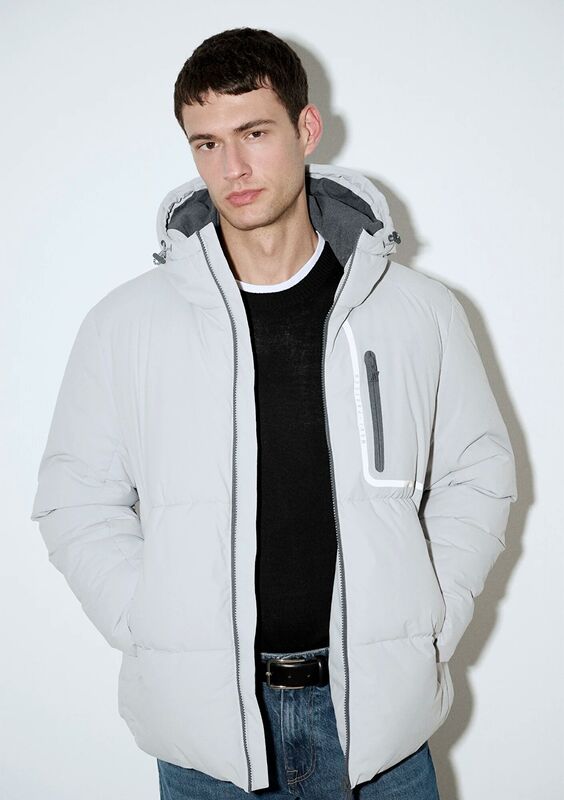 KAPÜŞONLU CEKET Erkek Gri Dış Giyim - M0110463