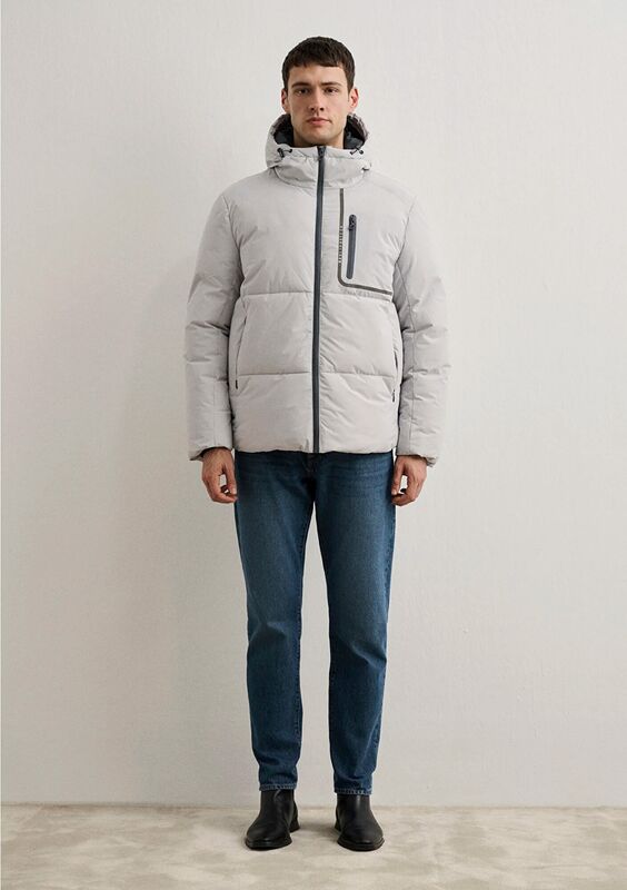 KAPÜŞONLU CEKET Erkek Gri Dış Giyim - M0110463