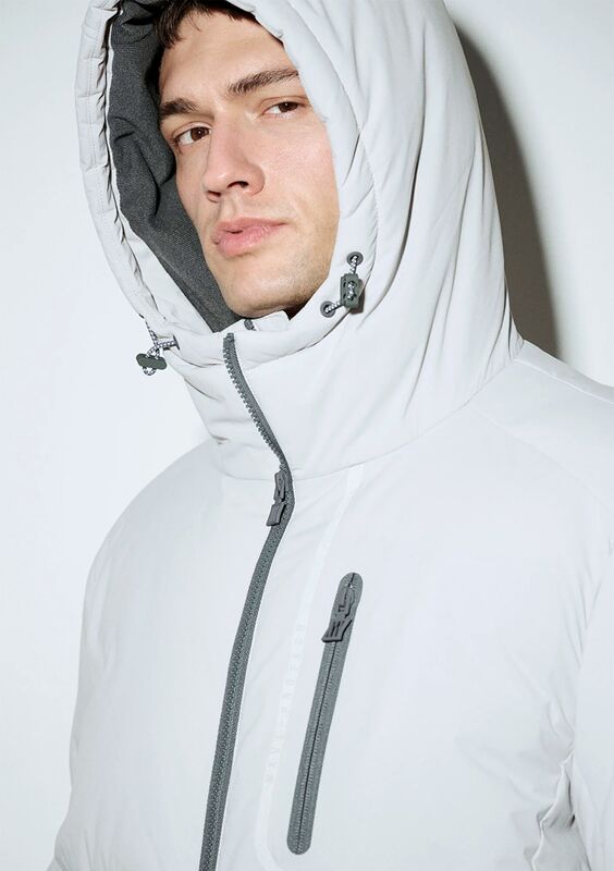 KAPÜŞONLU CEKET Erkek Gri Dış Giyim - M0110463