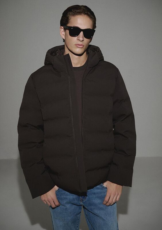 Mavi - KAPÜŞONLU CEKET Erkek Kahverengi Ceket - M0110652