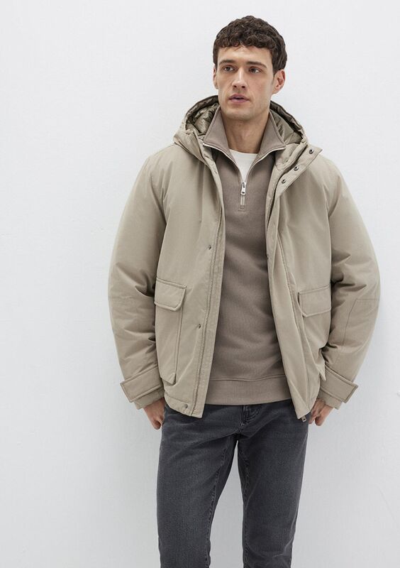 Mavi - KAPÜŞONLU CEKET Erkek Kahverengi Ceket - M0110657