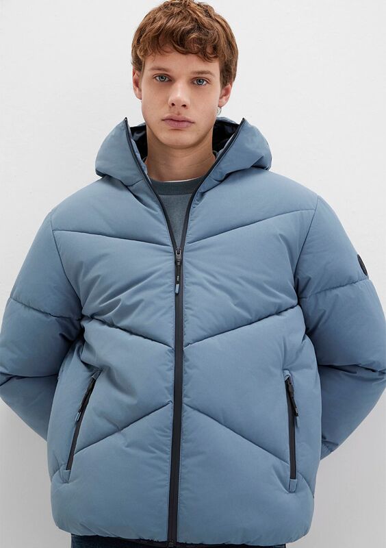 KAPÜŞONLU CEKET Erkek Mavi Dış Giyim - M0110360