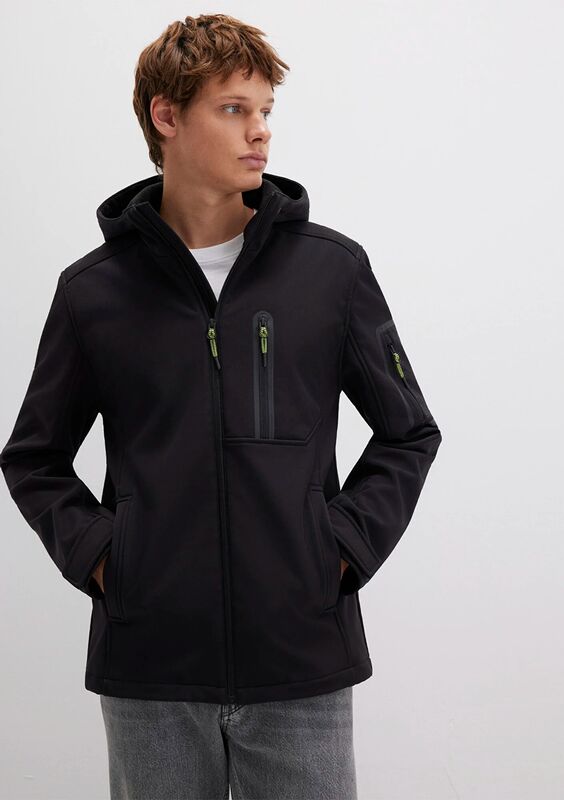 KAPÜŞONLU CEKET Erkek Siyah Ceket - M0110264