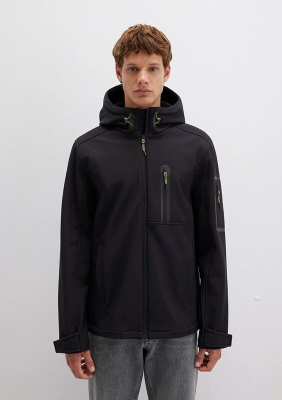 KAPÜŞONLU CEKET Erkek Siyah Ceket - M0110264