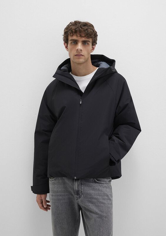Mavi - KAPÜŞONLU CEKET Erkek Siyah Ceket - M0110615