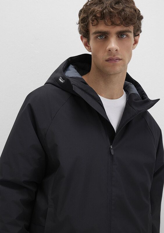 KAPÜŞONLU CEKET Erkek Siyah Ceket - M0110615