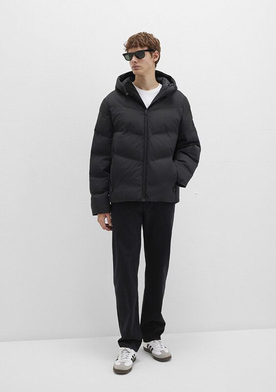 KAPÜŞONLU CEKET Erkek Siyah Ceket - M0110651