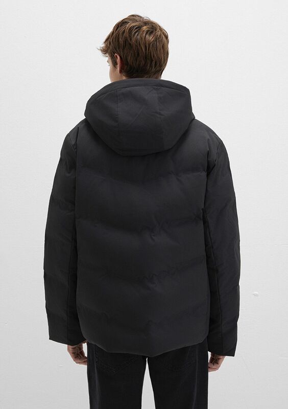 KAPÜŞONLU CEKET Erkek Siyah Ceket - M0110651