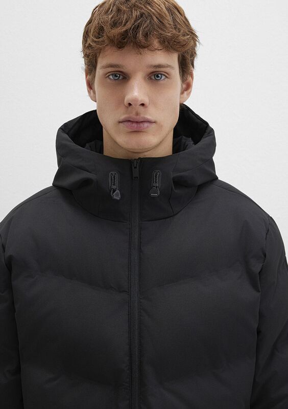 KAPÜŞONLU CEKET Erkek Siyah Ceket - M0110651