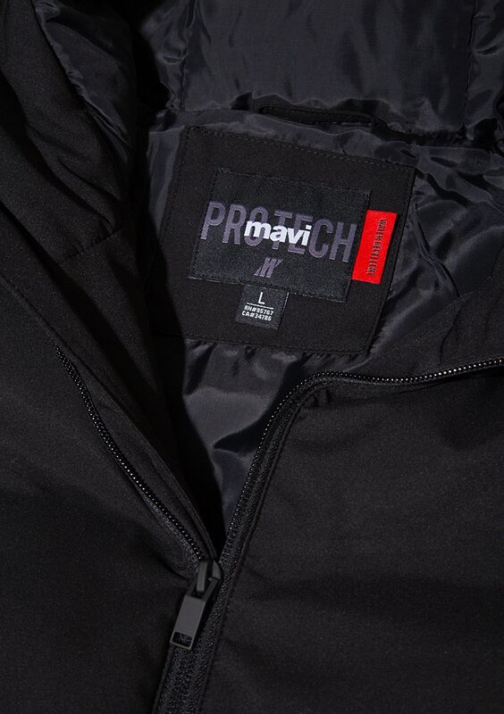 KAPÜŞONLU CEKET Erkek Siyah Ceket - M0110651