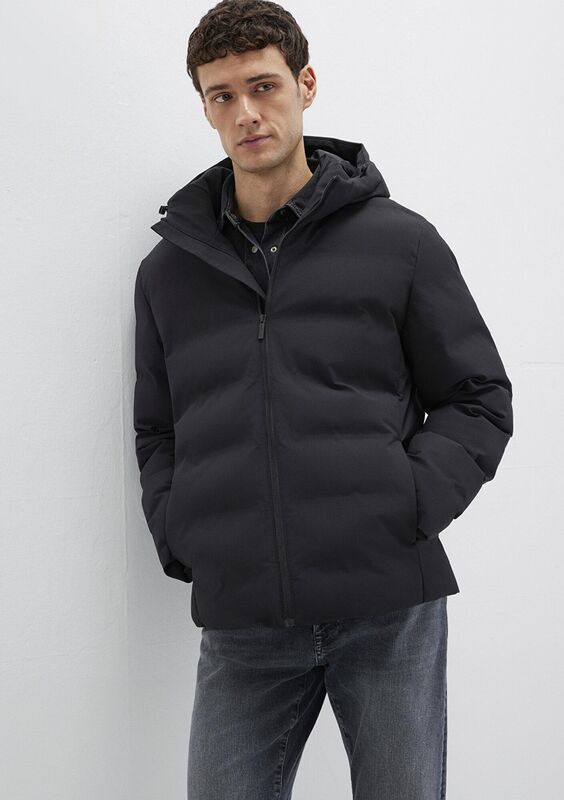 KAPÜŞONLU CEKET Erkek Siyah Ceket - M0110652