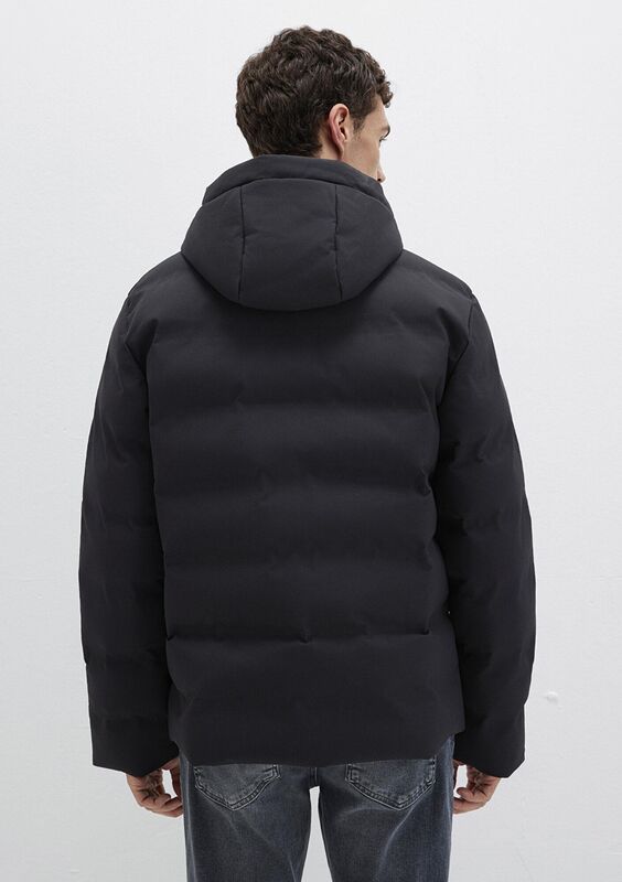 KAPÜŞONLU CEKET Erkek Siyah Ceket - M0110652