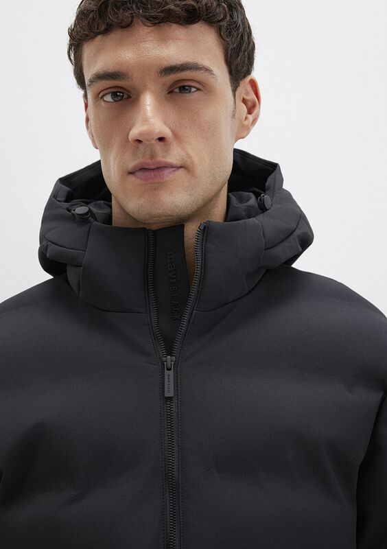 KAPÜŞONLU CEKET Erkek Siyah Ceket - M0110652