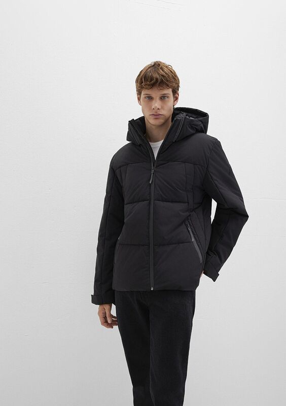 KAPÜŞONLU CEKET Erkek Siyah Ceket - M0110675