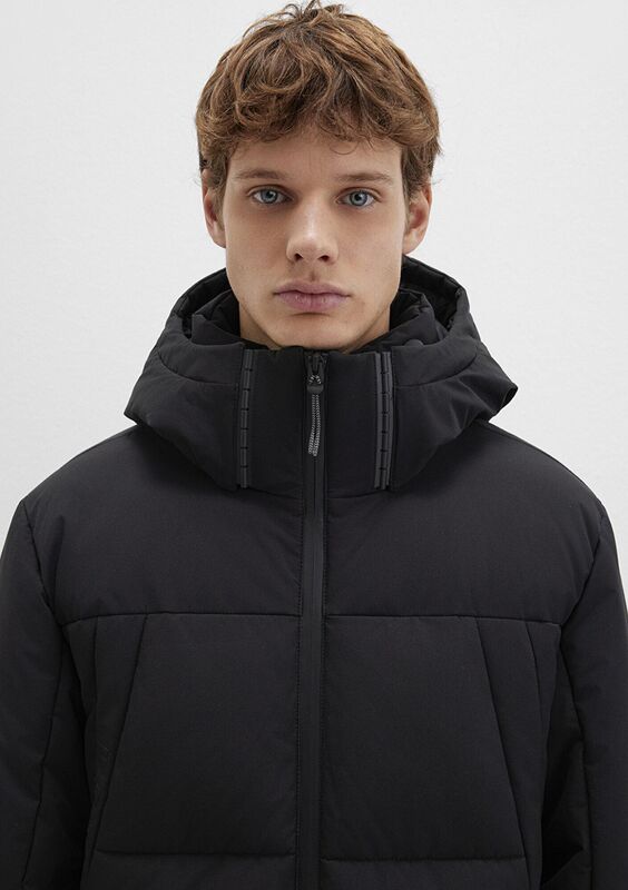 KAPÜŞONLU CEKET Erkek Siyah Ceket - M0110675