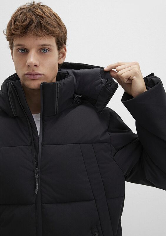 KAPÜŞONLU CEKET Erkek Siyah Ceket - M0110675