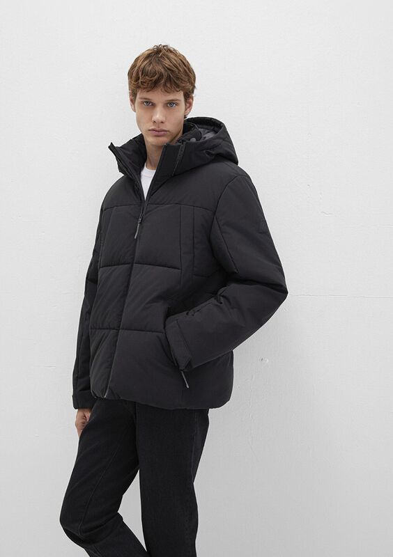 Mavi - KAPÜŞONLU CEKET Erkek Siyah Ceket - M0110675