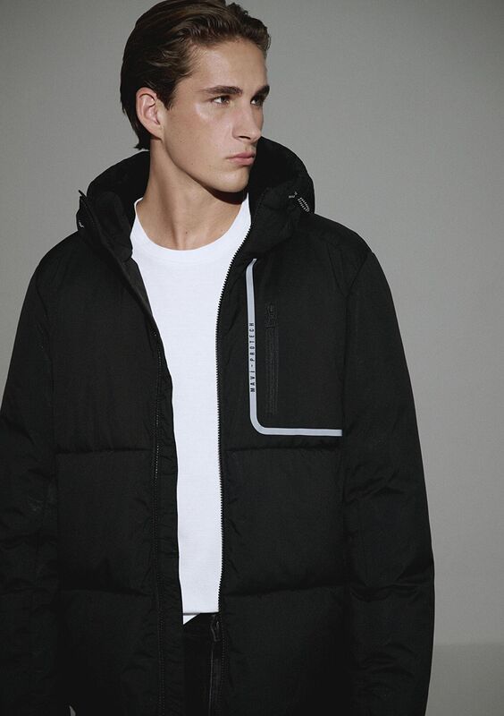 Mavi - KAPÜŞONLU CEKET Erkek Siyah Dış Giyim - M0110463