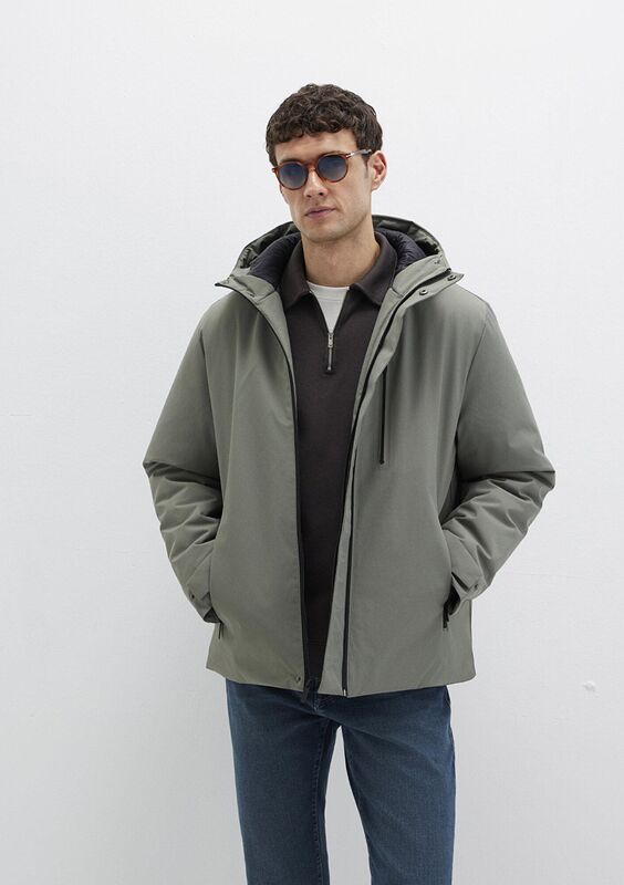 KAPÜŞONLU CEKET Erkek Yeşil Ceket - M0110676