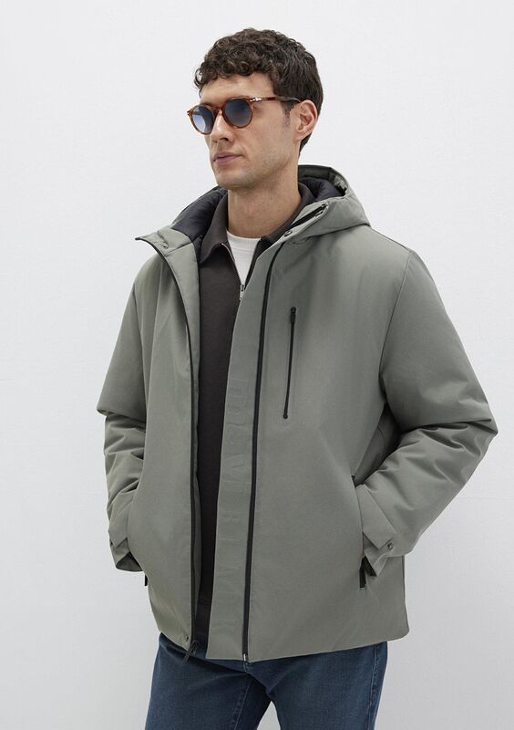 KAPÜŞONLU CEKET Erkek Yeşil Ceket - M0110676