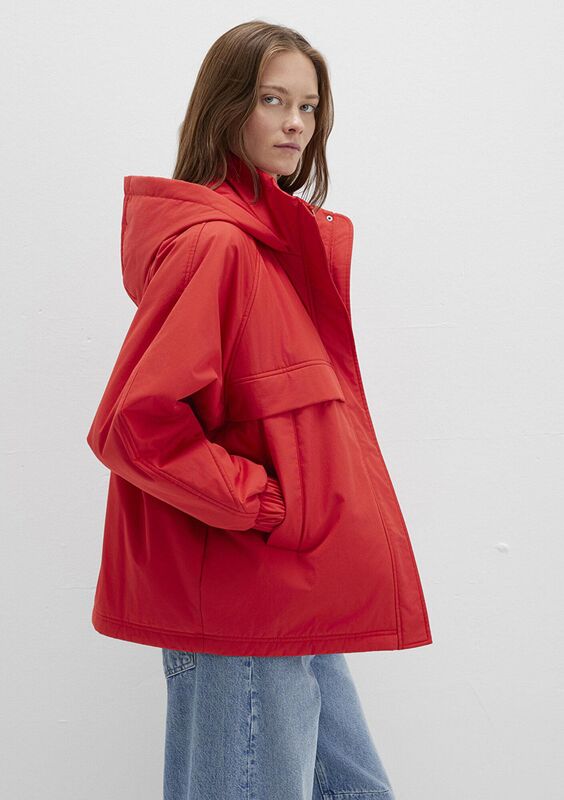 KAPUŞONLU CEKET Kadın Kırmızı Ceket - M1110348