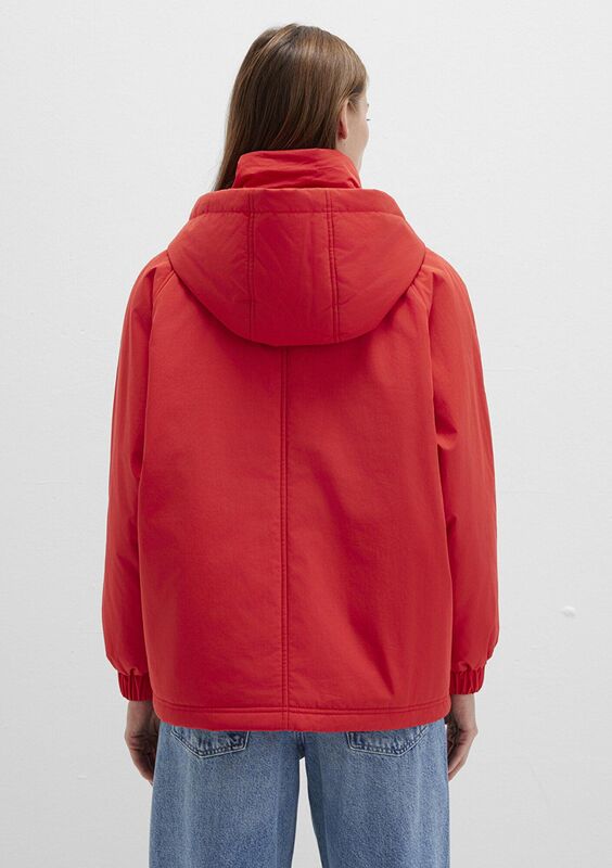 KAPUŞONLU CEKET Kadın Kırmızı Ceket - M1110348