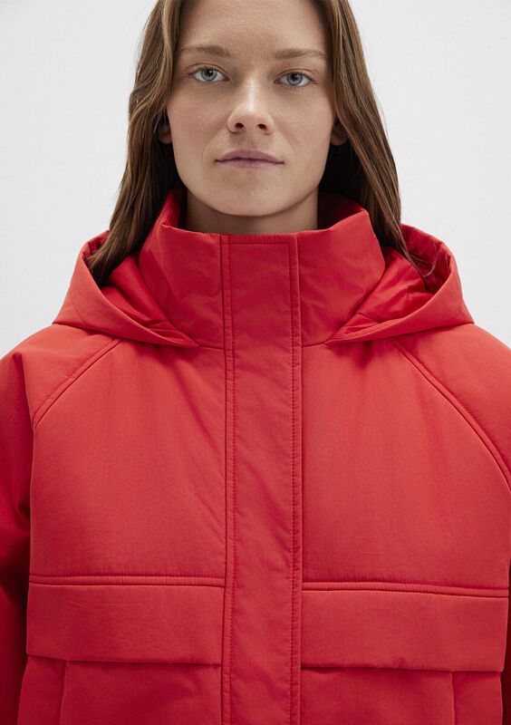 KAPUŞONLU CEKET Kadın Kırmızı Ceket - M1110348