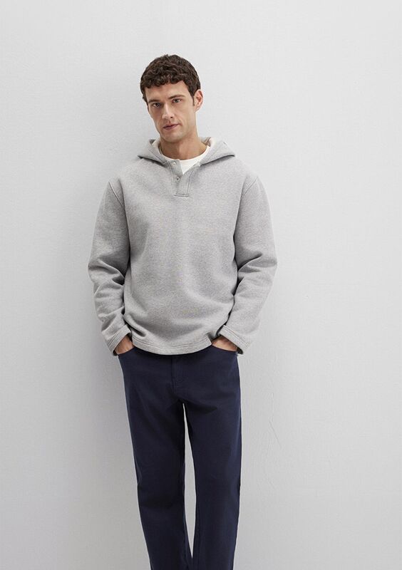 KAPÜŞONLU SWEATSHIRT Erkek Gri Sweatshirt - M0S10518