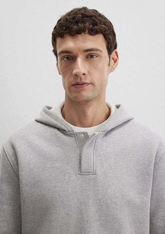 KAPÜŞONLU SWEATSHIRT Erkek Gri Sweatshirt - M0S10518