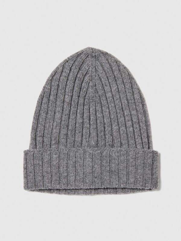 Sisley - Kaşmir Karışımlı Bere Erkek Siyah Bere - 323A122HS0459