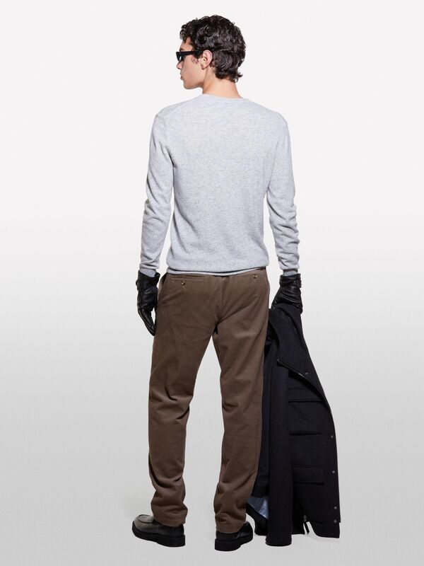 Kaşmir Karışımlı Bisiklet Yaka Kazak Erkek 501 Kazak - 324A102HS1B17