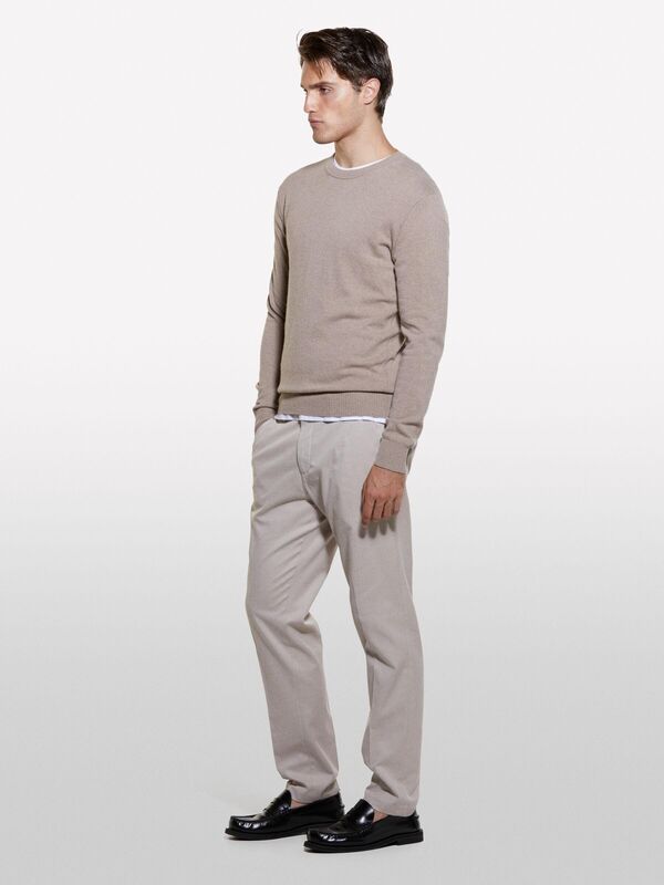 Kaşmir Karışımlı Bisiklet Yaka Kazak Erkek 64B Kazak - 324A102HS1B17