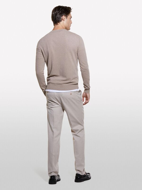 Kaşmir Karışımlı Bisiklet Yaka Kazak Erkek 64B Kazak - 324A102HS1B17