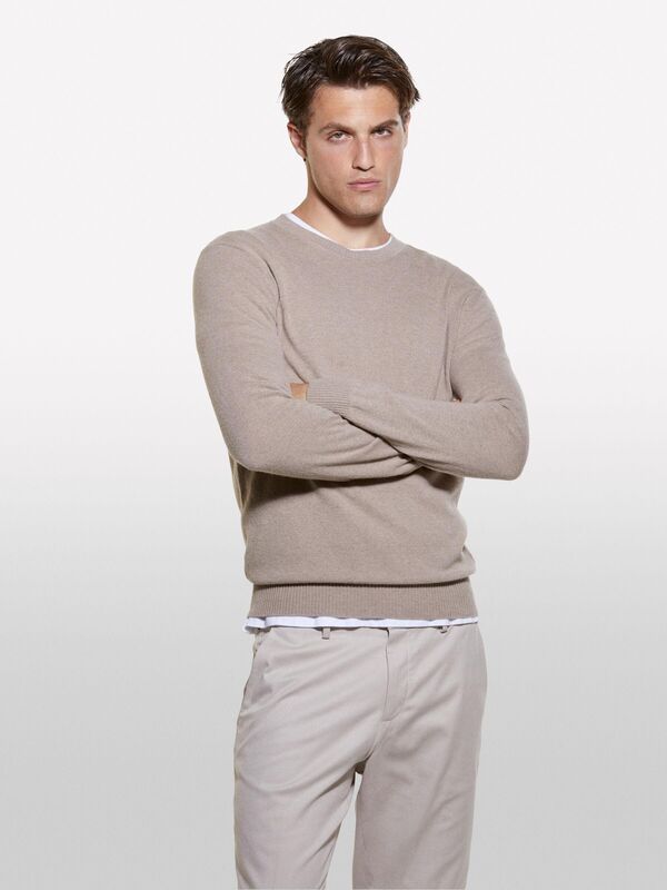 Sisley - Kaşmir Karışımlı Bisiklet Yaka Kazak Erkek 64B Kazak - 324A102HS1B17