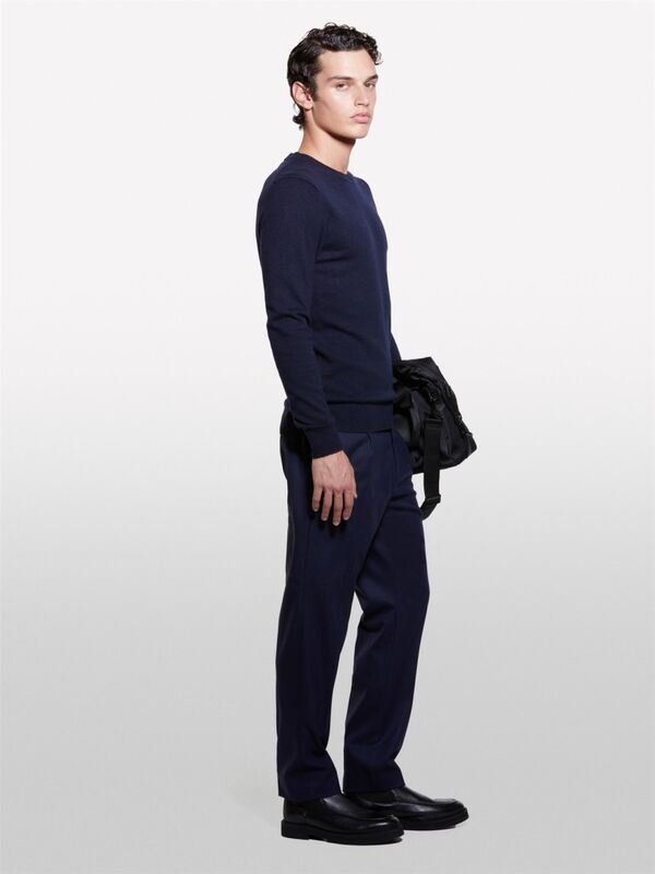 Kaşmir Karışımlı Bisiklet Yaka Kazak Erkek Lacivert Kazak - 324A102HS1B17